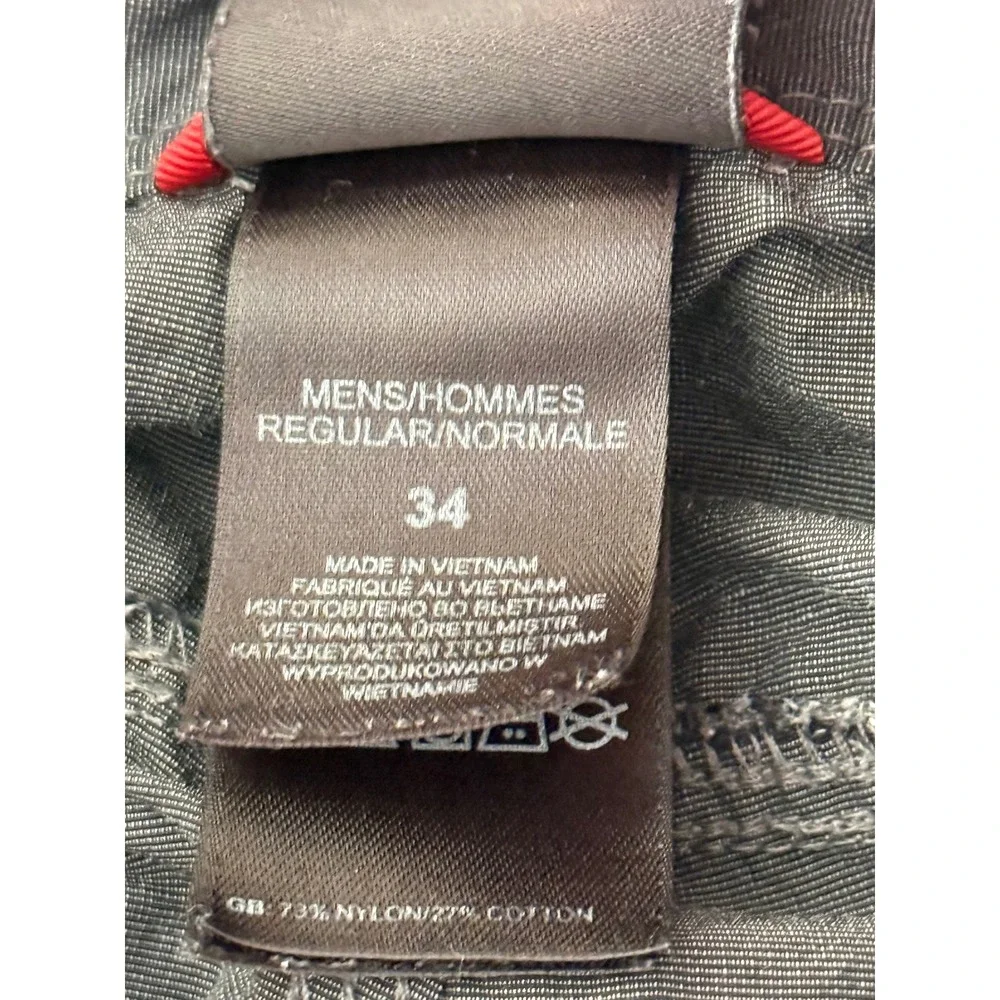 The North Face Mens 34 Regular Convertible Cargo Pants Gray Ripstop Hiking Pant